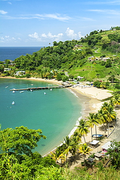 Parlatuvier Bay on north coast of Tobago island, Trinidad & Tobago.