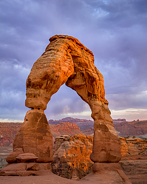 Last light on Delicate Arch; Arches National Park, Utah.