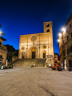 Santissima Annunziata's Cathedral in Piazza del Popolo, Todi, Umbria, Italy, Europe