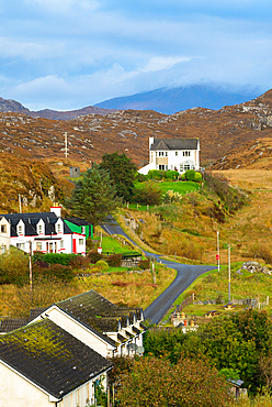 Golden Road around Isle of Harris, Outer Hebrides, Scotland, United Kingdom, Europe