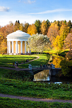 The Temple of Friendship in Pavlovsk Park, Pavlovsk, near St. Petersburg, Russia, Europe