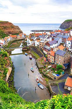 Staithes, a fishing village on the North Yorkshire Coast, England