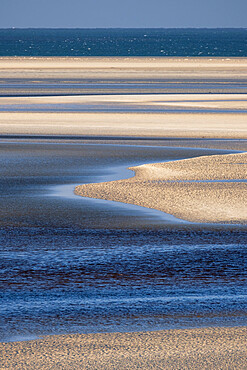 Tidal Sand Patterns at Luskentyre Sands, Isle of Harris, Outer Hebrides, Scotland, United Kingdom, Europe