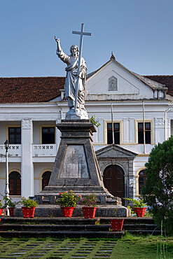 The Archbishops House (Archbishops Palace), Althino, Panjim City, Panjim (Panaji), Goa, India, Asia