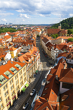 Lesser Town as seen from St. Nicholas Bell Tower, UNESCO World Heritage Site, Prague, Bohemia, Czech Republic (Czechia), Europe