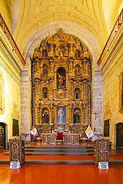 Altar at Church of the Company, Arequipa, Peru, South America