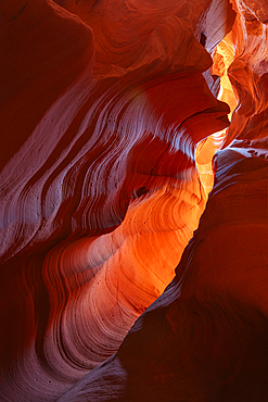 Abstract details of orange slot canyon walls, Antelope Canyon X, Page, Arizona, USA