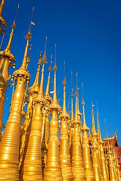 Indein stupas (AKA In Dein), Lake Inle, Myanmar