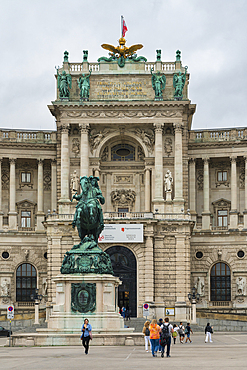 Prince Eugene monument in front of Hofburg, UNESCO World Heritage Site, Vienna, Austria, Europe