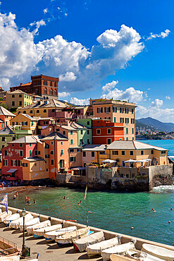 The typical Boccadasse neighborhood, Genoa, Liguria, Italy, Europe