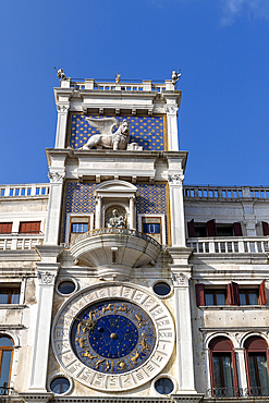 Bell tower in Piazza San Marco, UNESCO World Heritage Site, Venice, Veneto, Italy, Europe