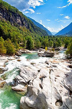 The torrent of Marmitte dei Giganti, Valle Antigorio, Dommodossola, Piedmont, Italy