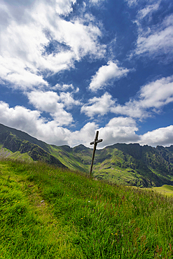 The bucolic landscape of Val Mastellone in summer, Rimella, Valsesia, Vercelli district, Piedmont, Italy, Europe