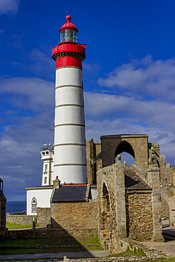 Lighthouse, Pointe Saint-Mathieu, Plougonvelin, Finistere, Brittany, France, Europe