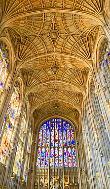 King's College Chapel interior, Cambridge, England, UK