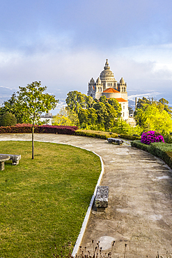 Europe, Portugal, Viana do Castelo. Sanctuary of the Sacred Heart on the Monte de Luzia, Mount of Saint Lucy.