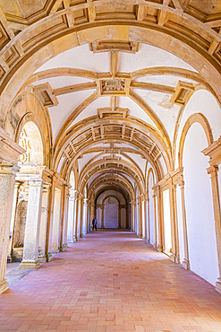 Europe, Portugal, Tomar. April 14, 2022. Interior of the Convent of Christ in the Castle of Tomar. Built by the Knights Templar, a UNESCO World Heritage Site.