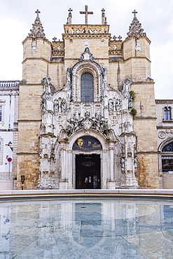 Europe, Portugal, Coimbra. April 22, 2022. Church of Santa Cruz, which houses the tomb of Portugal's first monarch.