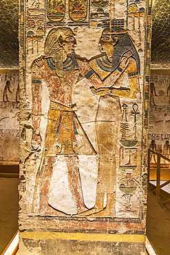 Valley of the Kings, Luxor, Egypt. February 26, 2022. Interior of the Tombs of Ramses VI in the Valley of the Kings at Luxor.