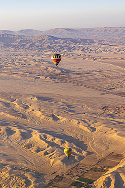 Luxor, Egypt. View from a hot air balloon in Luxor.