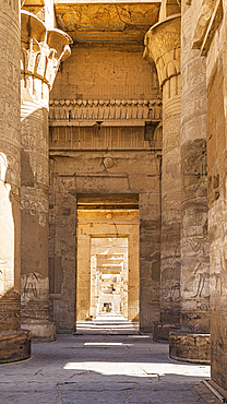 Kom Ombo, Aswan, Egypt. Line of doorways at Kom Ombo temple.