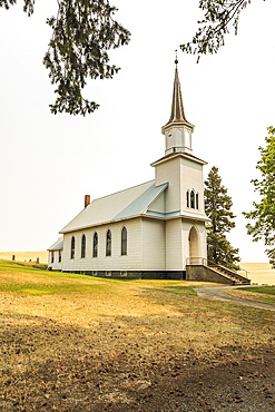 USA, Idaho, Genesse Valley. September 8, 2021. The Genesse Valley Lutheran Church.