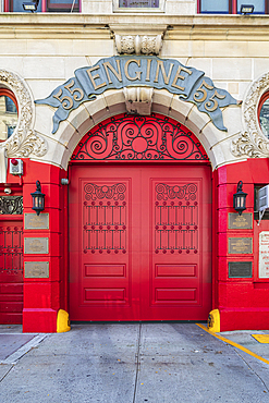 Chinatown, Manhattan, New York City, New York, USA. November 3, 2021. New York Fire Department Engine 55.