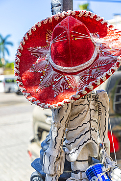 Todos Santos, Baja California Sur, Mexico. Red sombrero for sale in Todos Santos.