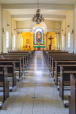 Todos Santos, Baja California Sur, Mexico. November 11, 2021. Chapel of the Iglesia Mission Church in Todos Santos.