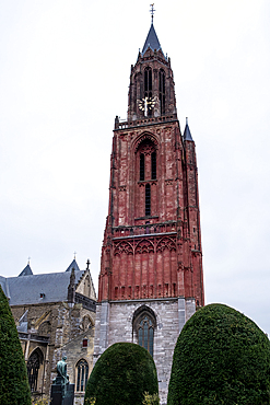 Maastricht, Netherlands – View of Sint-Janskerk, a Gothic church known for its striking red tower. Located on Vrijthof square beside the Basilica of Saint Servatius, it is a symbol of Maastricht’s heritage.