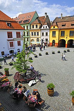 Cetatii square,Old Town,Sighisoara, Transylvania,Romania,Southeastern and Central Europe