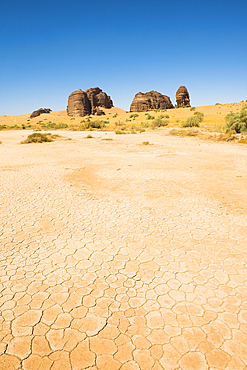 large dry salt lake in the Sharaan Nature Reserve, AlUla, Medina Province, Saudi Arabia, Middle East