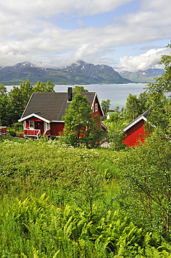 House of Berg, on the west coast.Senja island.County of Troms,Norway,Northern Europe