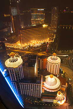 Aerial view from Grand Lisboa hotel,Macau,Special Administrative Region,China,Asia