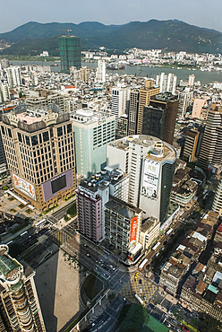 Aerial view from Grand Lisboa hotel,Macau,Special Administrative Region,China,Asia
