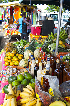 Market of Sainte-Rose, Basse-Terre, Guadeloupe, overseas region of France,Leewards Islands, Lesser Antilles, Caribbean