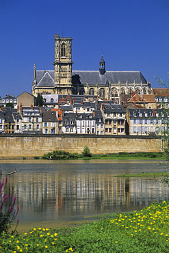 Loire river at Nevers,Nievre department, region of Burgundy, center of France,Europe