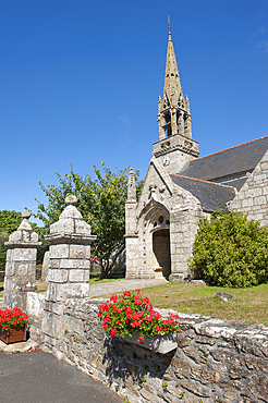 Church of St Goulven at Goulien,Finistere department,Brittany region,west of France,western Europe