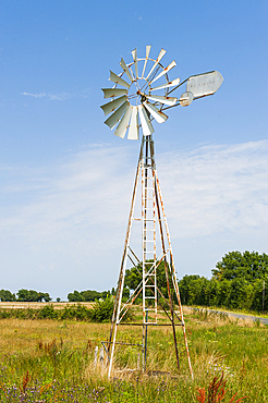 Windpump, Cher department, Centre-Val-de-Loire region, France, Europe