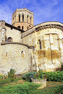Saint-Lizier Cathedral at Saint-Lizier, province of Couserans,Ariege department, Occitanie region,France,Europe
