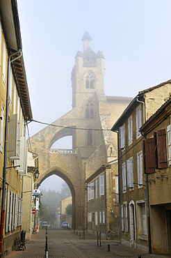 Church of Mirande.Gers department, Occitanie region, southwest of France,Europe