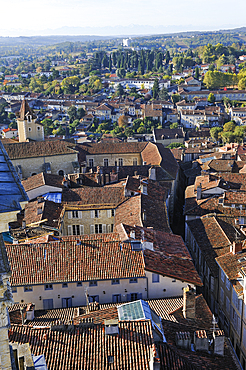 Overview from the cathedral's tower.Auch.Gers department, Occitanie region, southwest of France,Europe
