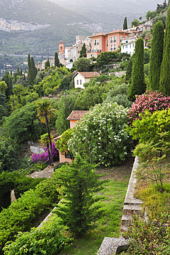 Old perched village of Roquebrune-Cap-Martin, Alpes-Maritimes department,Provence-Alpes-Cote d'Azur region,southeast of France,Europe.