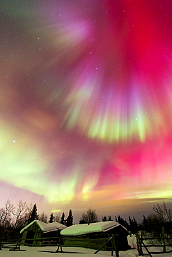 Aurora Borealis, Fish Lake, Whitehorse, Yukon, Canada.