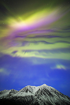 Aurora Borealis, Kathleen Lake, Yukon, Canada.