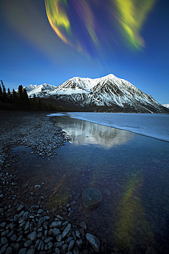 Aurora Borealis, Kathleen Lake, Yukon, Canada.