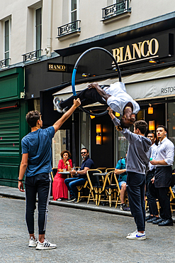 Street acrobats, Paris, France