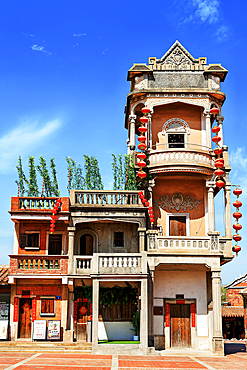 Wulin traditional village, Quanzhou, Fujian Province, China. The village has a strong South East Asian architectural influence as it was built by Chinese emigrants from South East Asia during the Qing and ROC era.