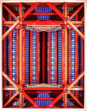 The inside roof of the Laoma Palace Theatre, a heritage building at Xiaogongyuan (Little Park) in Shantou City, Guangdong Province, China.