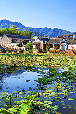 Chengkan Ancient Village, Huangshan City, Anhui, China. The village was established 1800 years ago by the Luo family clan. It has buildings dating as early as the Song Dynasty (960 to 1279 AD).